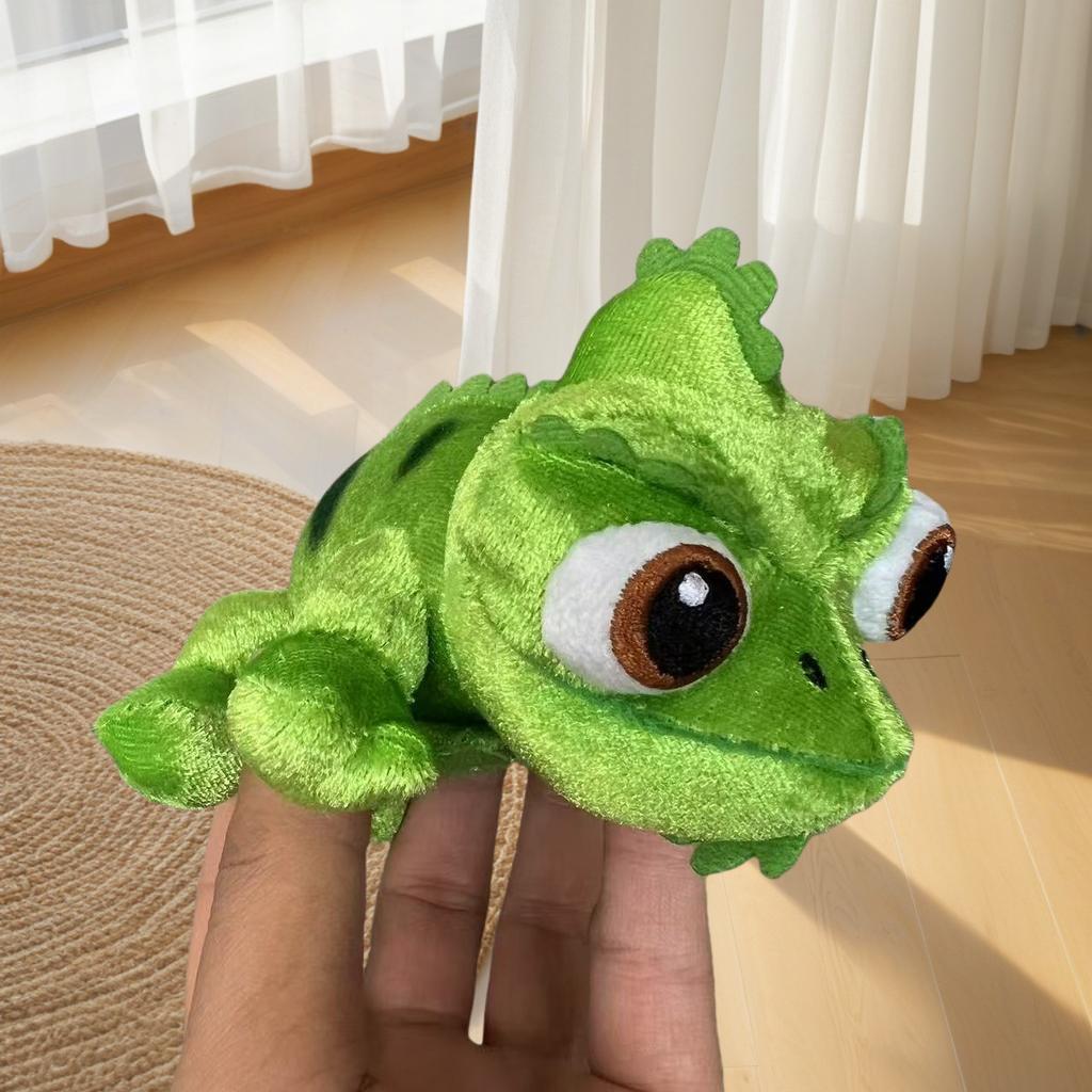 Color Changing Lizard Plush Doll Sitting Shoulder Strap Disk Base Color Changing Dragon Green Lizard Cloth Doll