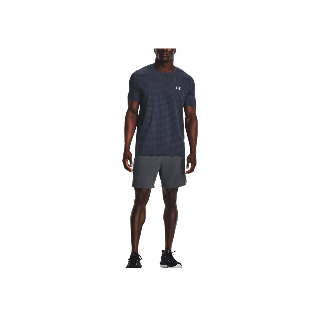 Under Armour Solid Color Elastic Waist Straight Leg Casual Shorts Men Shorts Dark-Gray 1373718-012
