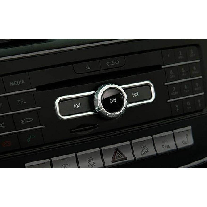 For Benz GLE GLS Multimedia Button Frame Matte Silver 2016- Middle Console