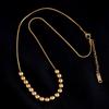 2024 New Metal Ball Pendant Stainless Steel Gold colour Necklace Simple  Party Temperament Accessories For Woman Girl Nec