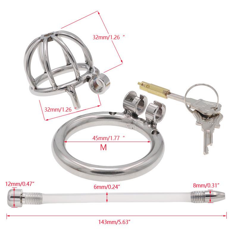 Chaqu Men's Hemisphere Chastity Cage Lock - Outward Wear Adult Device