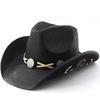 Fashion Western Riding Cowboy Hat Men's and Women's Summer Big Eaves Sunscreen Visor Hat Straw Top Hat Ethnic Style Jazz Hat