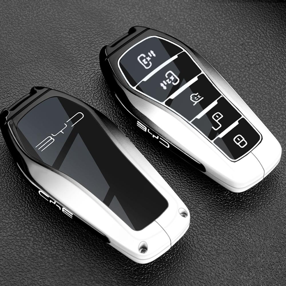 Car Zinc Alloy Tpu Key Case Holder Cover For Byd Xia Summer 5Buttons Key Interior Accessories