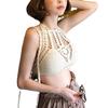 New Summer Boho Knitted Hollow Sling Vest for Women Island Vacation Thailand Travel and Leisure Top