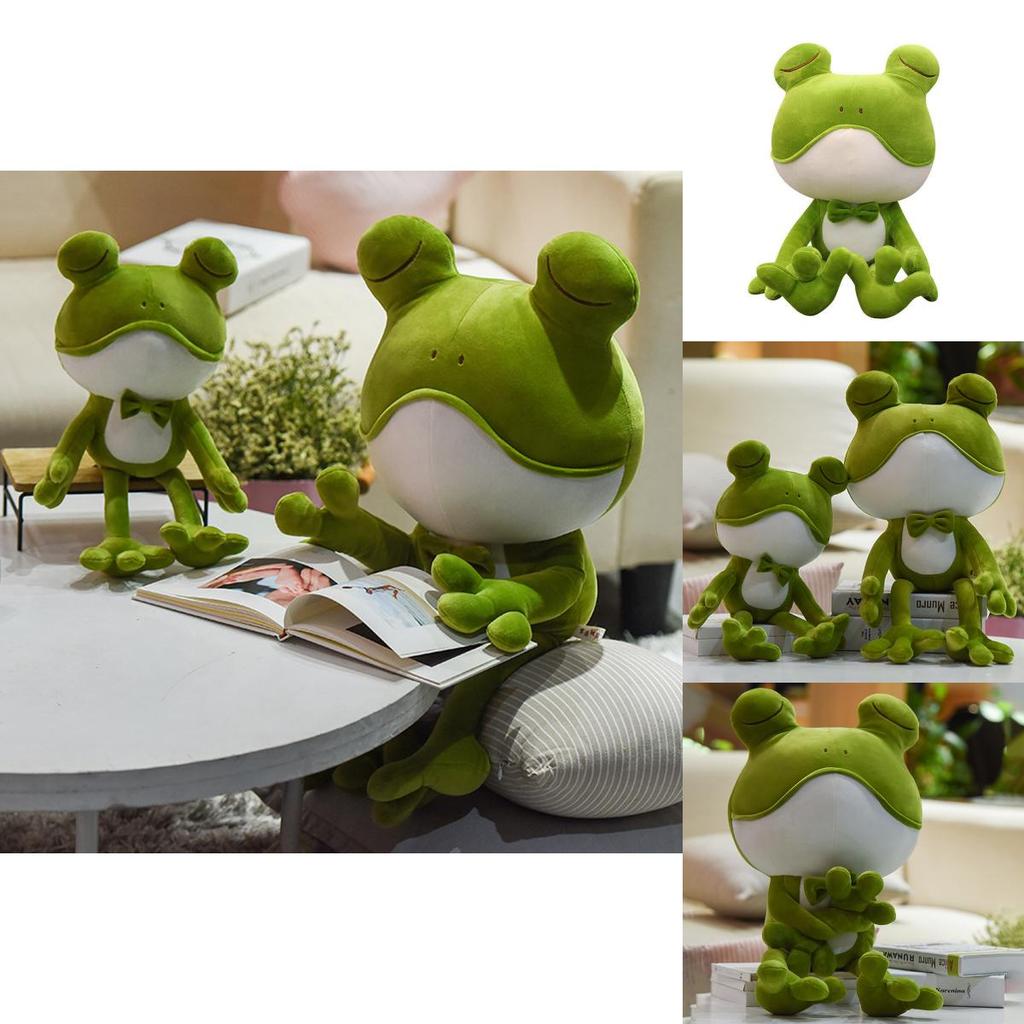 Adorable Soft Plush Frog Stuffed Animal Toy Ideal For Kids Bedtime Cuddly Pillow