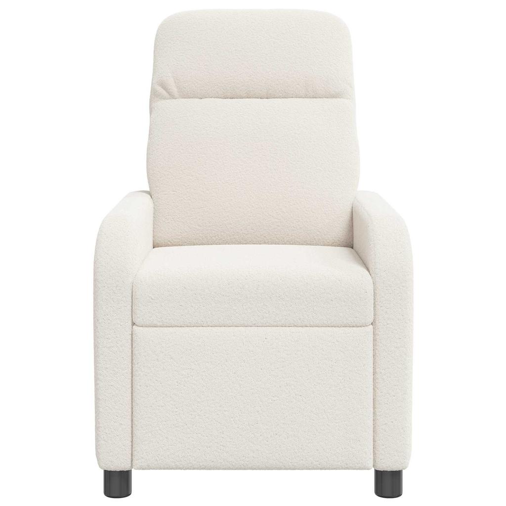 Recliner Chair Cream Boucle