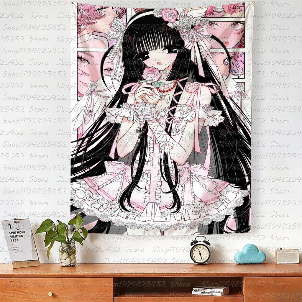 Anime Girl Houshou Marine Chart Tapestry For Living Room Home Dorm Decor Art Home Decor