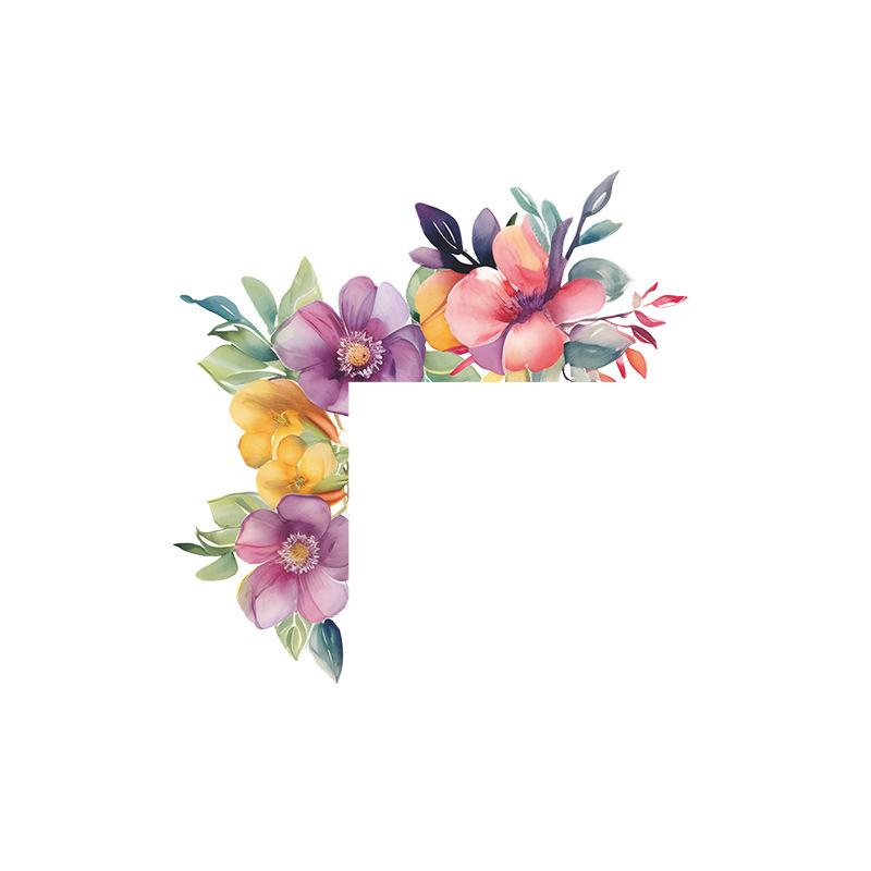 Green Plants Rose Daisies Peony Flowers Leaf Switch Stickers Home Decoration Wall Stickers Self-adhesive