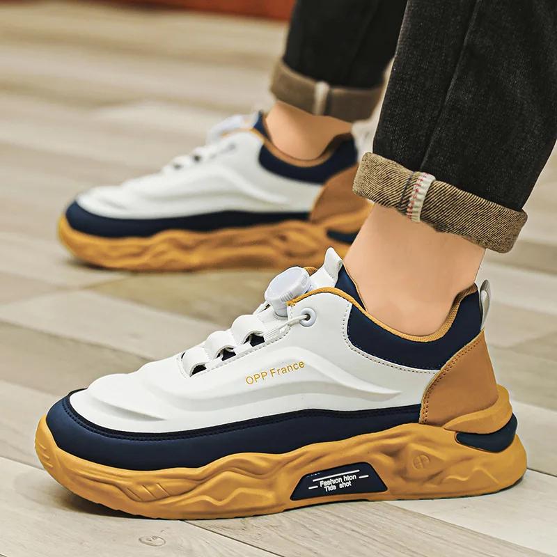 Fashion Fashion Men Casual Shoes Elastic Band Men Sneakers Slip-on Men's Platform Running Shoes Hot Sell Men Sport Shoes Tenis Masculino