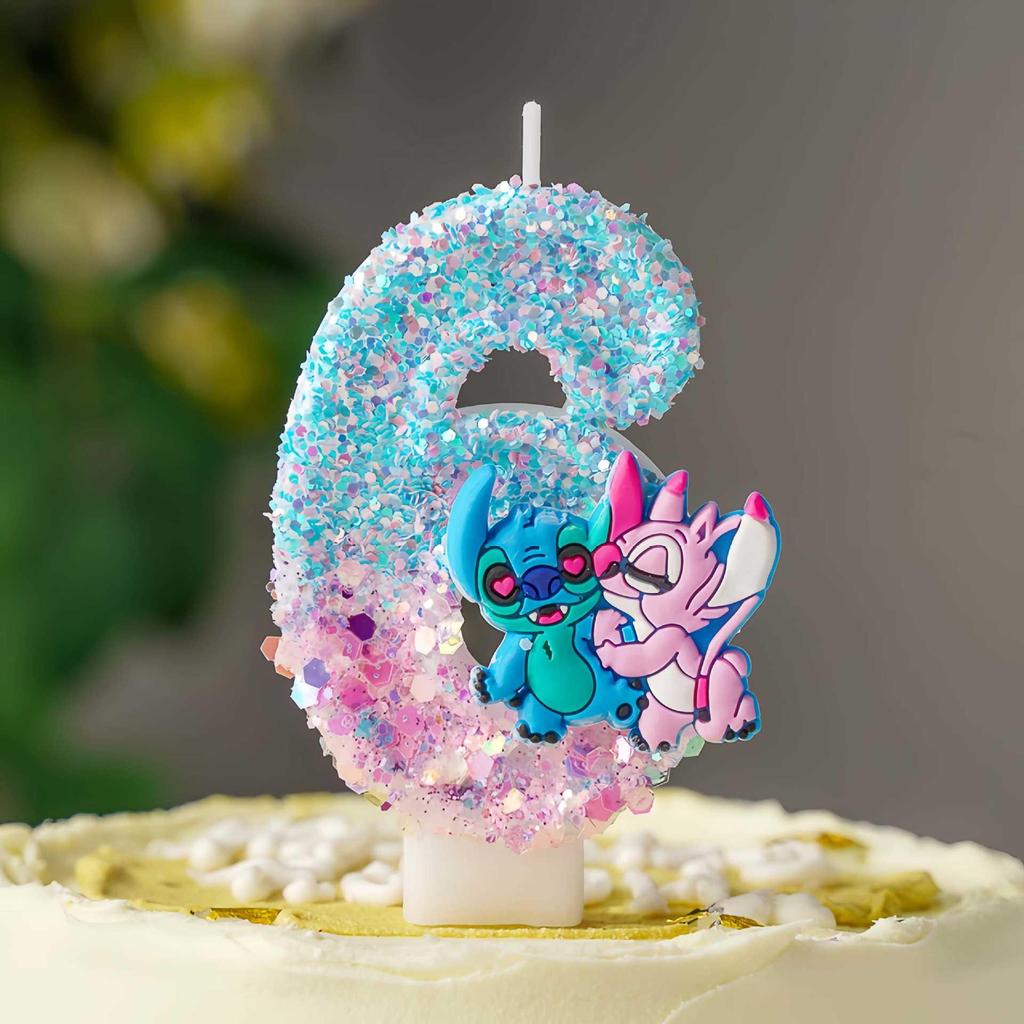 Adorable Cartoon Two-Color Number Birthday Cake Candles for Party Decorations