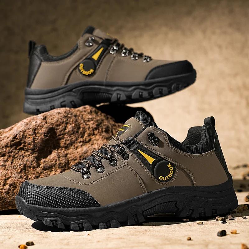 Fashion Men's Mountaineering Shoes Casual Comfortable Travel Hiking Outdoor Running Shoes Student Lace Up Walking Sneakers Zapatillas