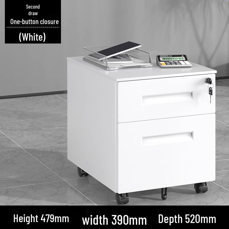 Under-Desk Metal Filing Cabinet with Lock, Mobile Office Storage Cabinet, Small Drawer Cabinet