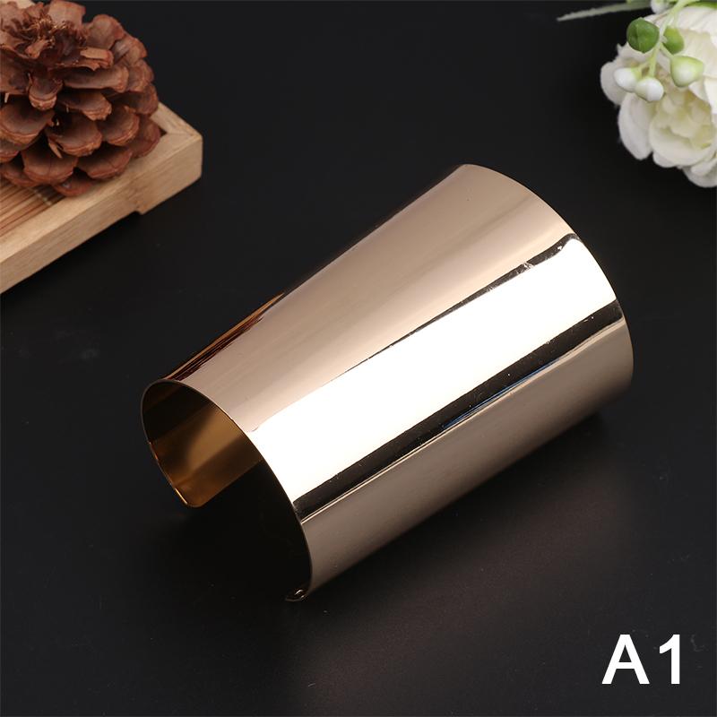Chunky Wide Metal Bracelets For Women Open Cuff Exaggerated Cuff Bangles Trend Charm Arm Jewelry Fashion Gifts
