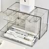 1/2pc Transparent Acrylic Storage Box 6-Grid Drawer Cosmetic Storage Rack Lipstick Storage Display Cabinet Jewelry Organizer Box