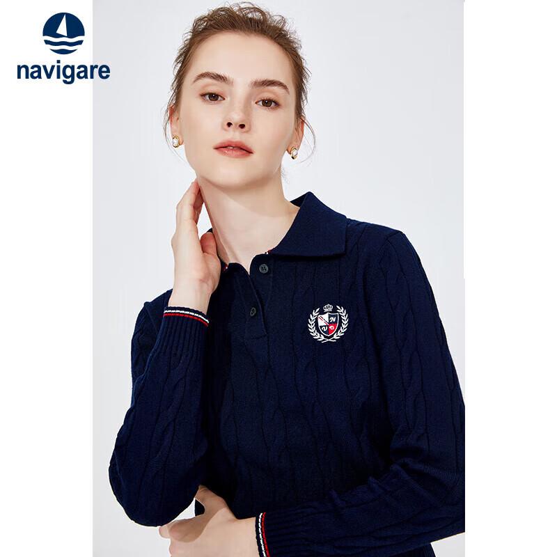 

Navigare Women s Collared Cable Knit Sweater XL