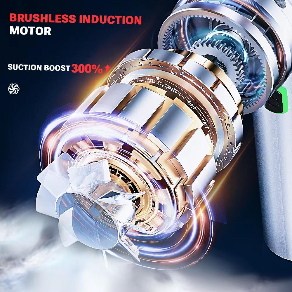 360000Pa Car Vacuum Cleaner Strong Suction Cleaning Mini Machine Wireless Portable Handhled Blower Machine Household Appliances