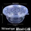 Sunbilai Disposable Plastic Round Bowls with Lids