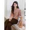 MISHOW Women's Faux Mink Pony Knit Pullover Sweater