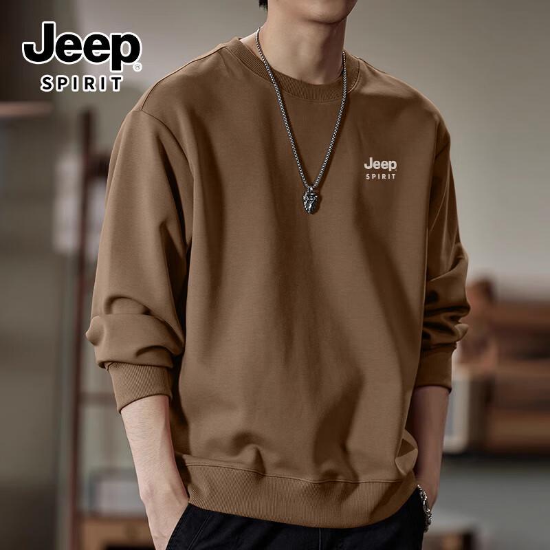 

JEEP SPIRIT Men s Loose-Fit Heavyweight Crewneck Sweatshirt 3XL