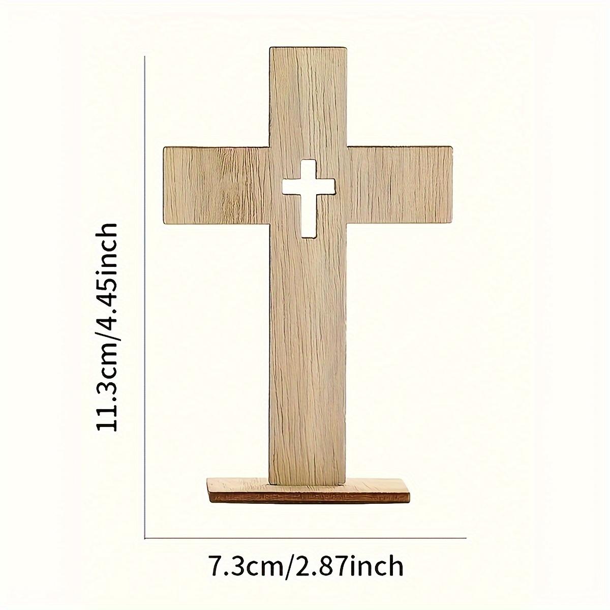 

24pcs Wooden Crosses for DIY Crafts, Religious Art Projects, Church Communion, Home Decor Wooden Cross Shapes