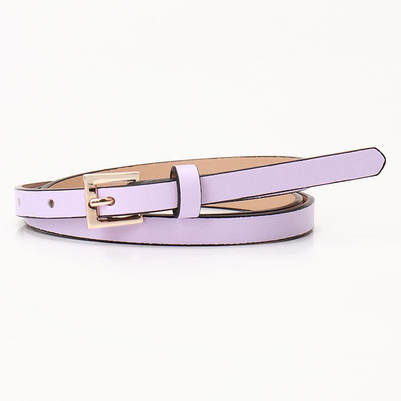 Fashion Minimalist Small Square Buckle Belt For Women With Alloy Pin Closure For Dress And Coat Accessory