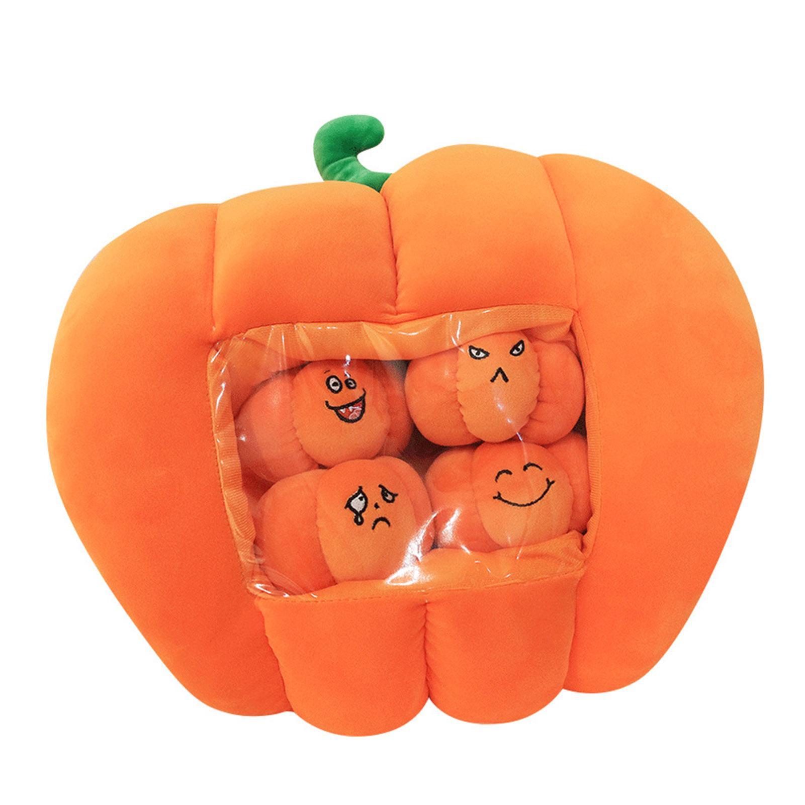 

Фаршированная тыква пушистая | 4 х тыквенные куклы пищевая подушка для детей | Плюшевая игрушка на Хэллоуин, мягкая пушистая подушка для объятий, домашняя декоративная подушка новинка