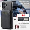 FIERRE SHANN 025 Style For iPhone 16 Case Leather+TPU Detachable Card Slots Phone Cover