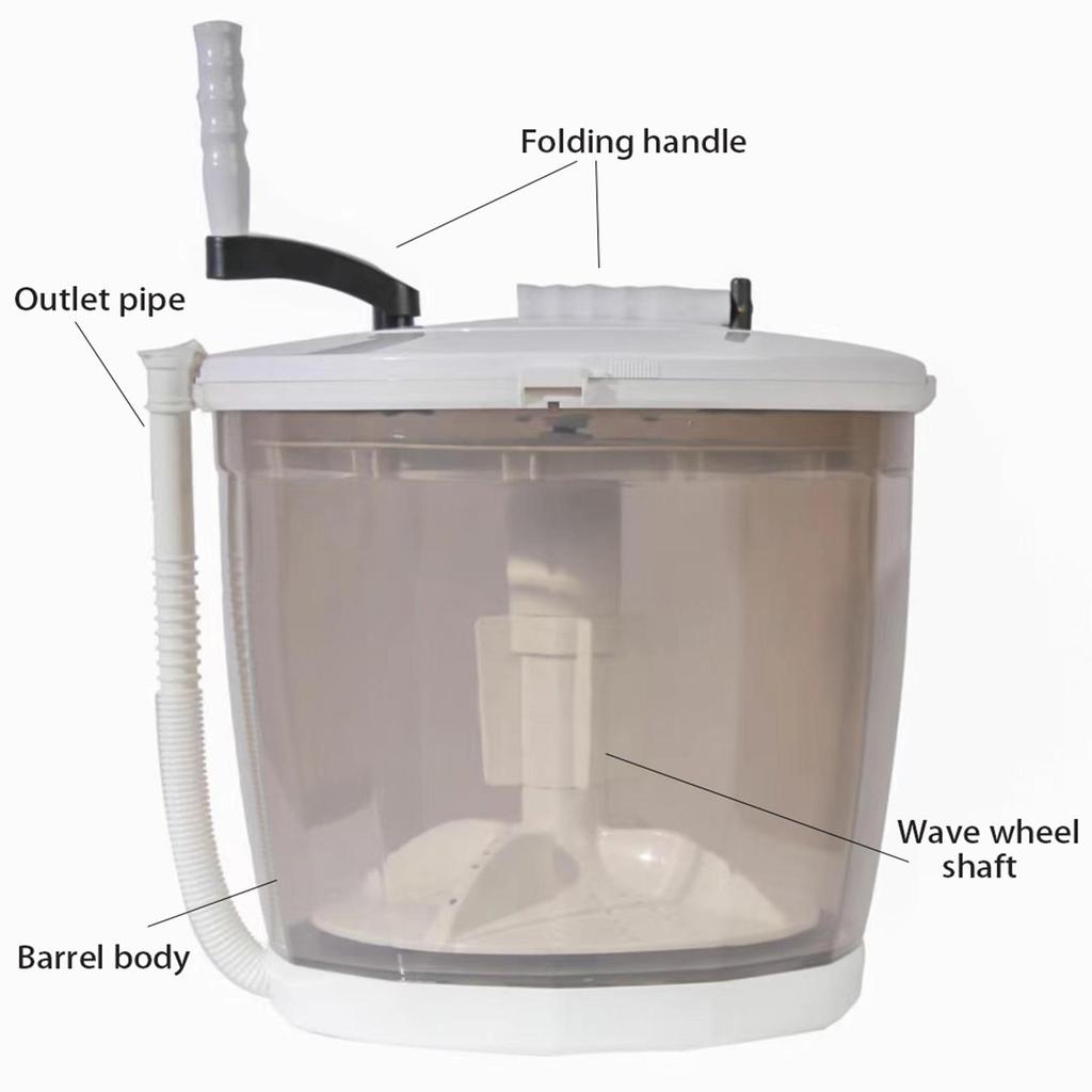 Compact Hand-Cranked Laundry System for Travel
