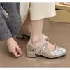 New Style Popular Women's Mary Jane Shoes Fashion Butterfly-knot Shoes Casual Low Heel Dress Street Style Shoes Zapatos Mujer