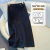 Women's Gray Polka Dot Wool A-Line Hip-Hugging Midi Skirt - Autumn/Winter 2025 Collection