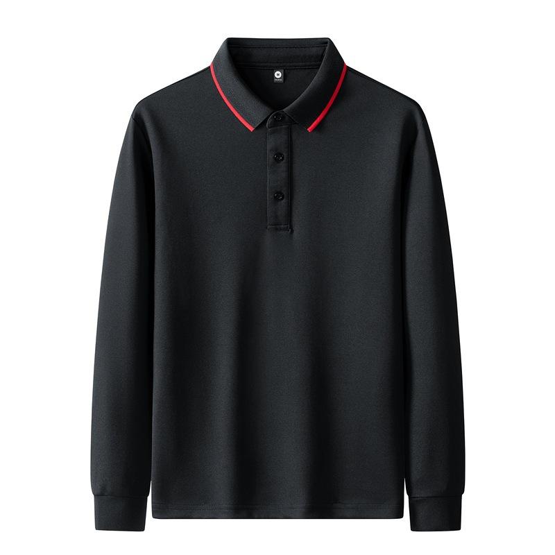 

Мужские поло с длинным рукавом на пуговицах, повседневные рабочие пуловеры, влагоотводящие, легкие, рубашки для гольфа, приталенные, футболки-поло с воротником для мужчин M