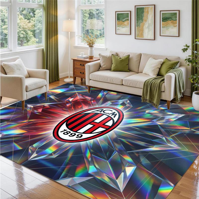 AC Milan Design Crystal Velvet Rug Soft Decorative Mat for Bedroom Entrance