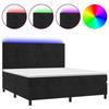 VidaXL Sommier à Lattes de Lit avec Matelas LED, Lit Rembourré, Lit Double, Lit Adulte de Chambre à Coucher Intérieur, 3136199