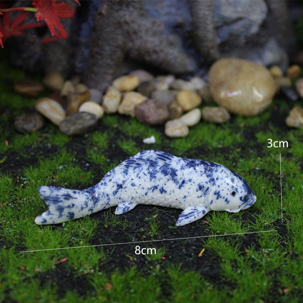 Cartoon Mini Koi Fish Ornament Resin Crafts Small Fish  Statue Kids Gift Carp Figurines  Aquarium