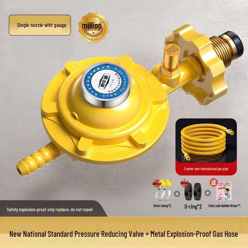 Explosionsgeschütztes 0,6 Druckreduzierventil für Flüssiggasflaschen - Selbstsichernd, Konstanter Druck für Warmwasserbereiter