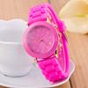Spot GENEVA Silicone Watch Colored Jelly Student Leisure Watch Three Eyes No Diamond Geneva Watch
