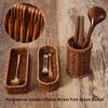 Hardness Rattan Wicker Woven Serving Baskets Household 10 Styles Drain Chopstick Fork Spoon Holder Handwoven Rattan Basket