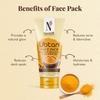 NutriGlow NATURAL'S Ubtan Face Scrub (100g) & Face Pack (100g), Set of 2 for All Skin Types