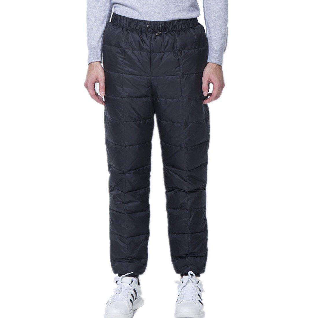 

SYOKYO Men s Ultra-Lightweight Down Pants, Long, Warm, Jogger Pants for Hiking and Outdoor Activities (L, Black)