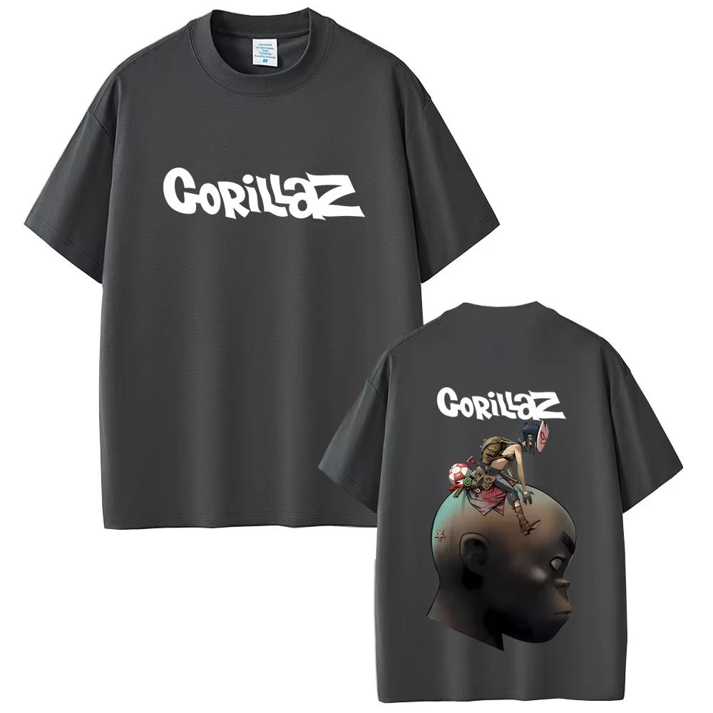 Rock Band Gorillaz Graphic T-shirts Men Women Punk Oversized Streetwear Men's Retro Gothic Short Sleeve T Shirts