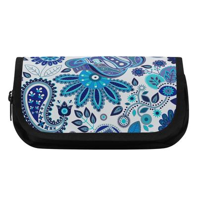 Pen Case 300D Polyester Spacious Storage Smooth Zipper with Dual Storage Sections for Pens Ruler Scissors Supplies for Boys Girls