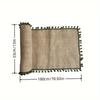 Rustic Linen Table Runner - Festive Christmas Design, Woven with Polyester Fibers and Hemp Blend, Perfect for Dining Table and Entryway Decor