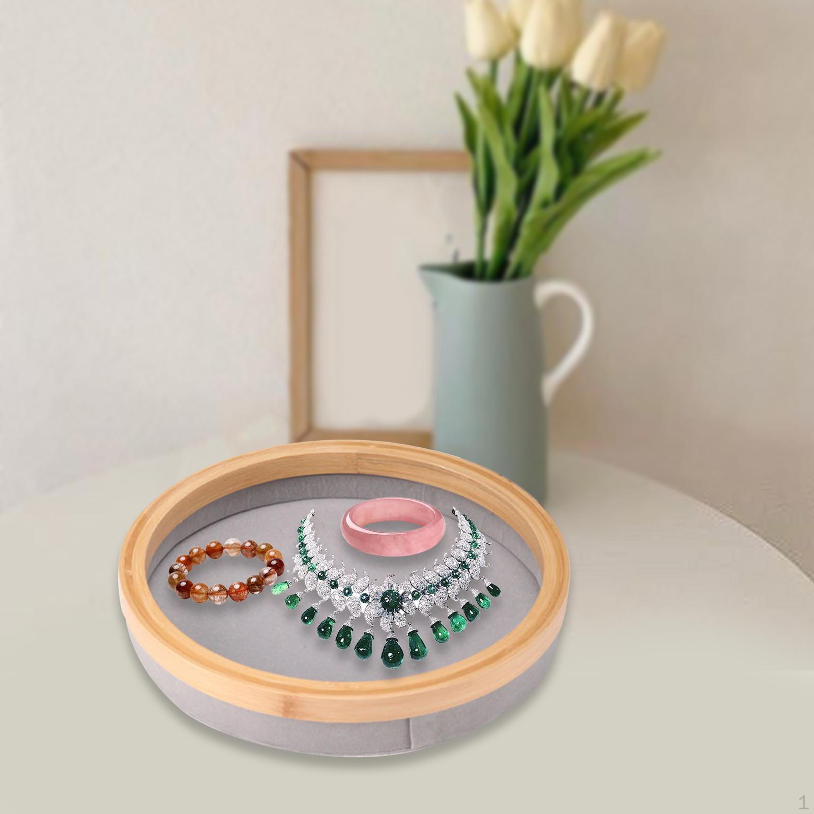 

Elegant Jewelry Storage Tray for Necklaces and Bracelets серый