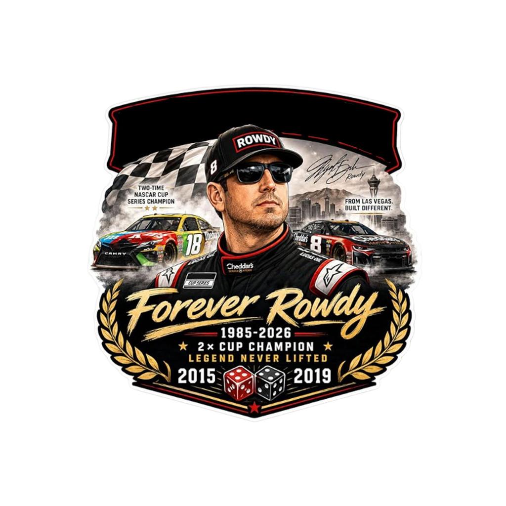 Racing Inspired 7-8cm Vinyl Sticker Durable Motorsport Theme Decal Forever Rowdy Cup Legend Never Lifted