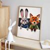 Disney Diamond Painting Zootopia Judy  Nick Interactive 5D DIY Rhinestone Diamond Embroidery Cross Stitch Home and Wedding Decoration