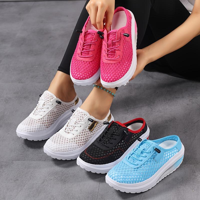 Women'S Lightweight Breathable Mesh Casual Sneakers - Low-Top Round Toe Slip-On Shoes with Foam Sole & Microfiber Lining
