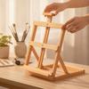 Tabletop Easel with Adjustable Frame Sturdy Beech Wood Foldable for Studio