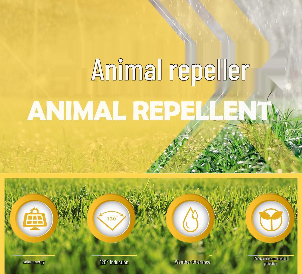 Garden Solar Waterproof Sensor Sprinkler & Remote-Controlled Animal Repeller
