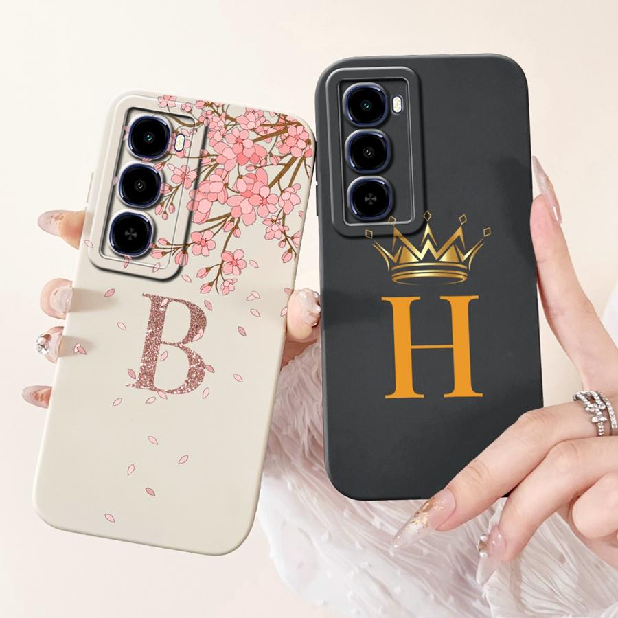 For itel City 100 Case City 100 Cover Soft Silicone Jelly Matte flower Letter Painted Shell for Itel City100 Phone Funda 6.75''