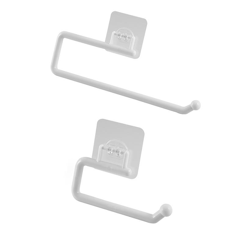 1Pcs Tissue Hanger Plastic Paper Roll Holder Wall Mounted Towel Storage Rack Organizer Shelf for Kitchen Bathroom